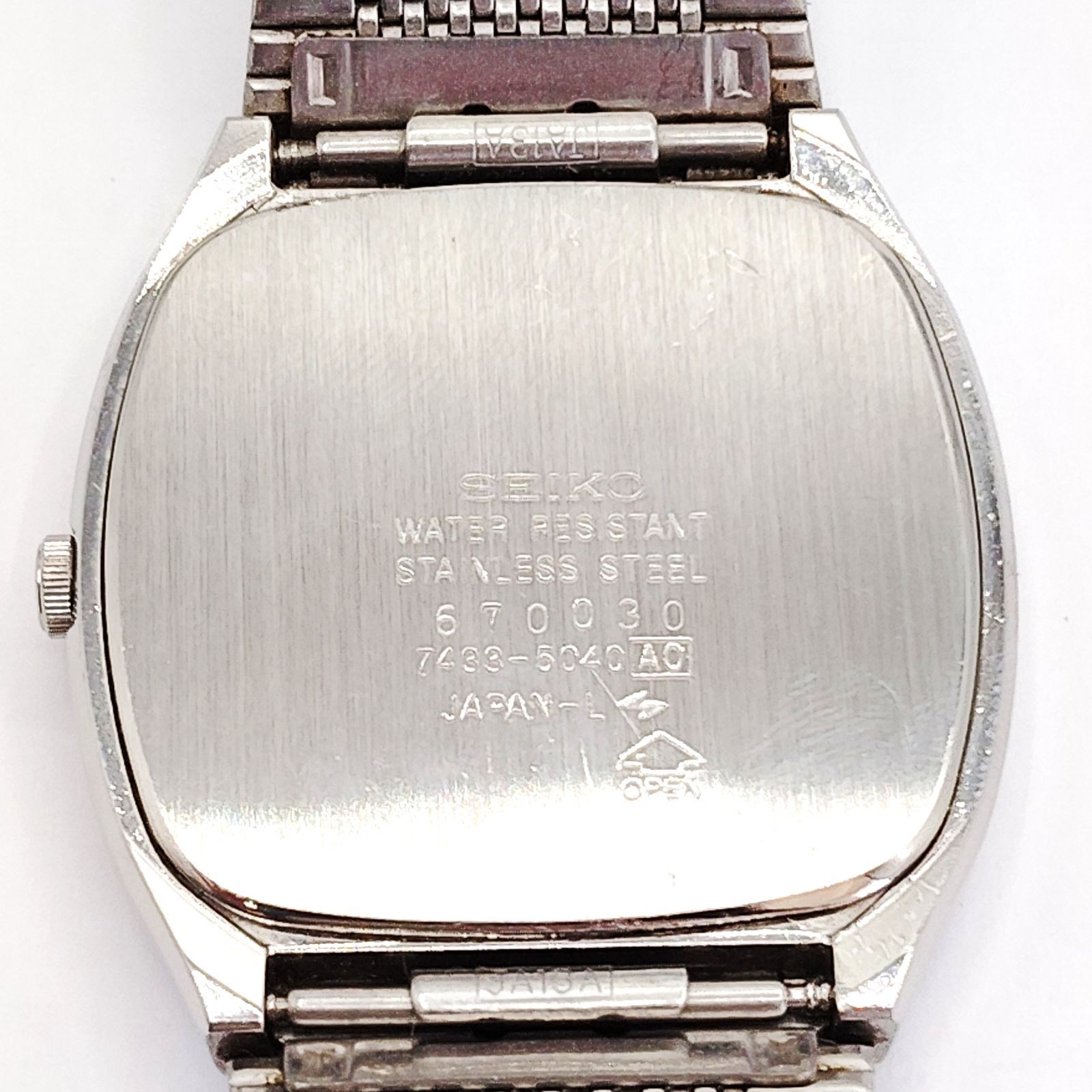 不動 SEIKO クロノス 7433-5040 クォーツ ヴィンテージ レトロ 角形