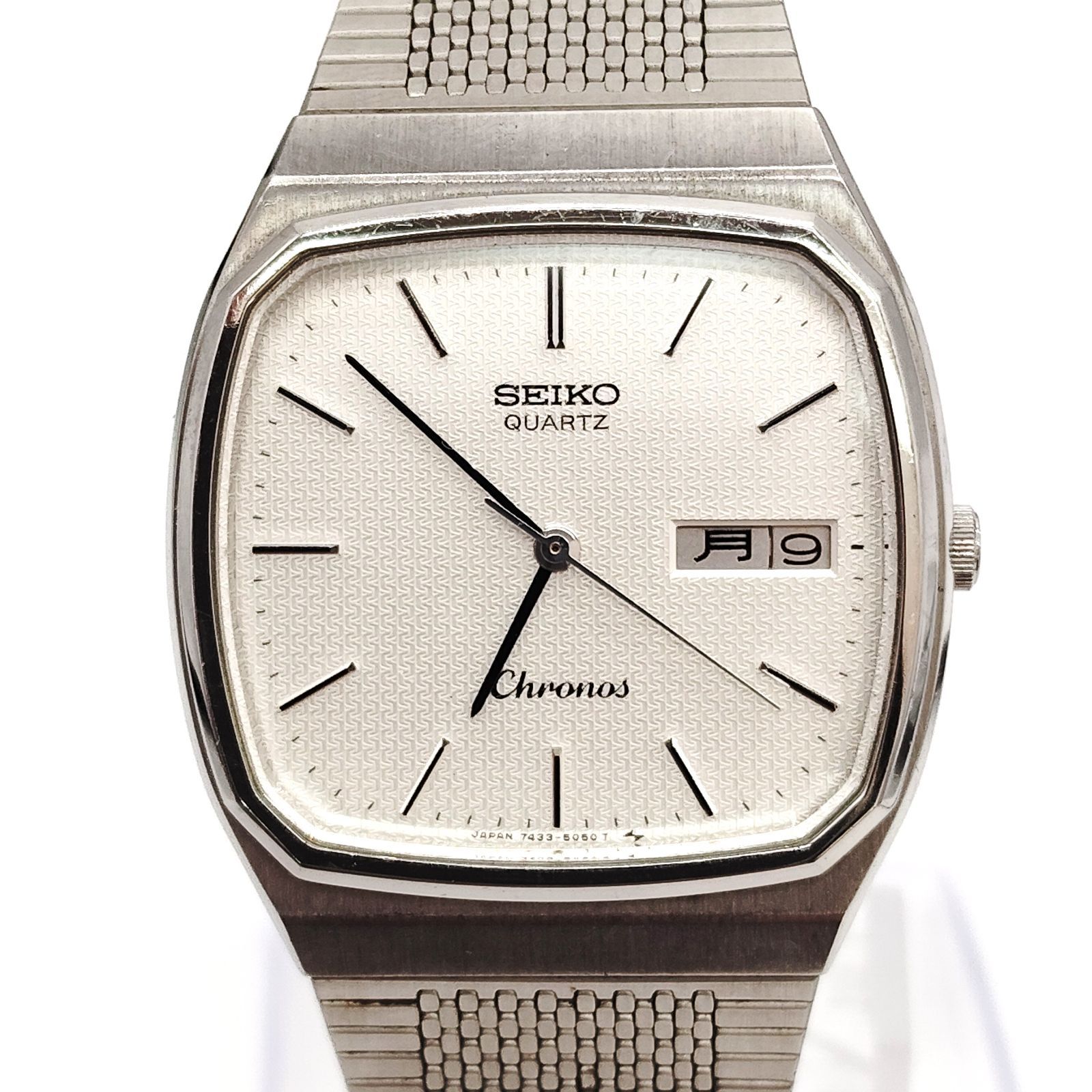 不動 SEIKO クロノス 7433-5040 クォーツ ヴィンテージ レトロ 角形 
