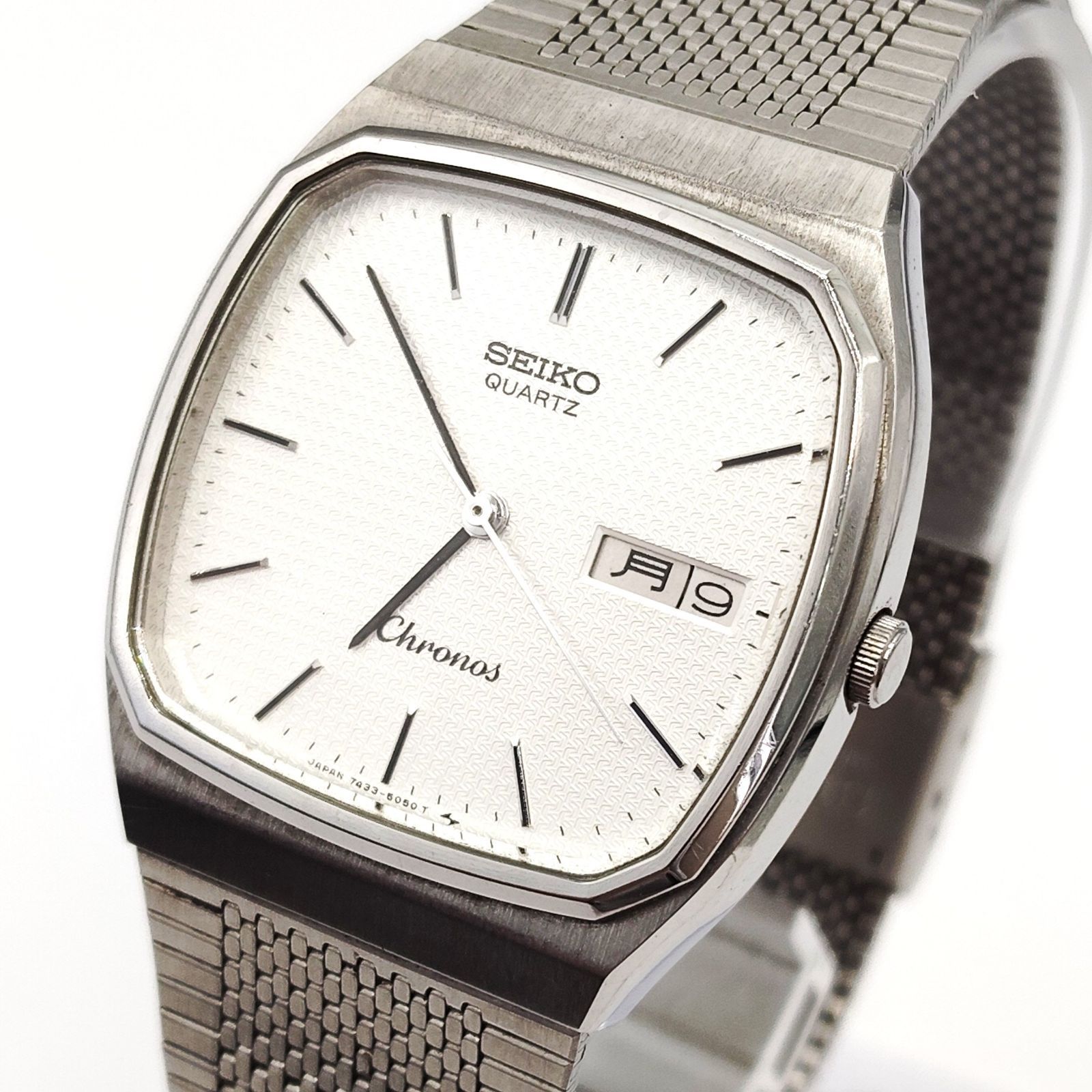 不動 SEIKO クロノス 7433-5040 クォーツ ヴィンテージ レトロ 角形 