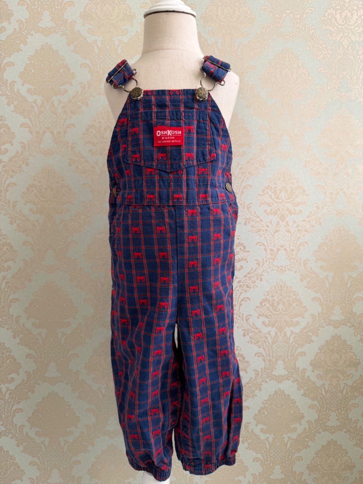 【Size 90】vintage USA製 oshkosh バイク オーバーオール