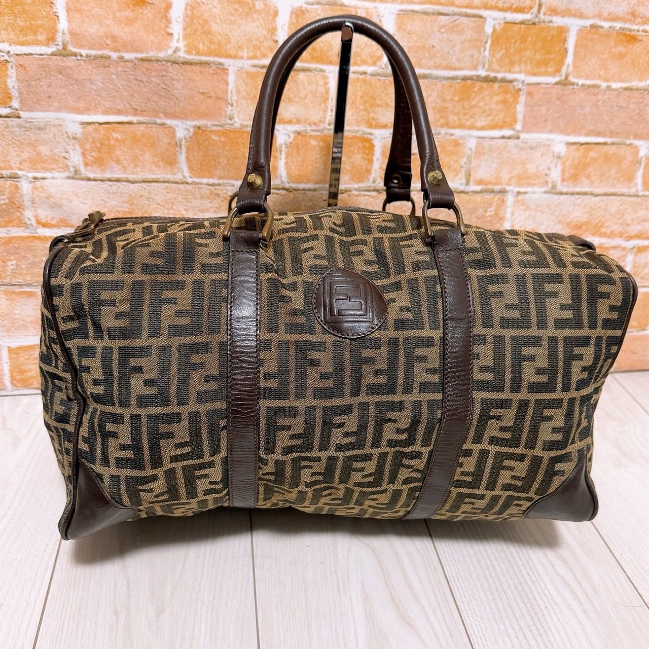 格安) FENDI(フェンディ)ボストンバッグ ハンドバッグ ズッカ柄 - メルカリ