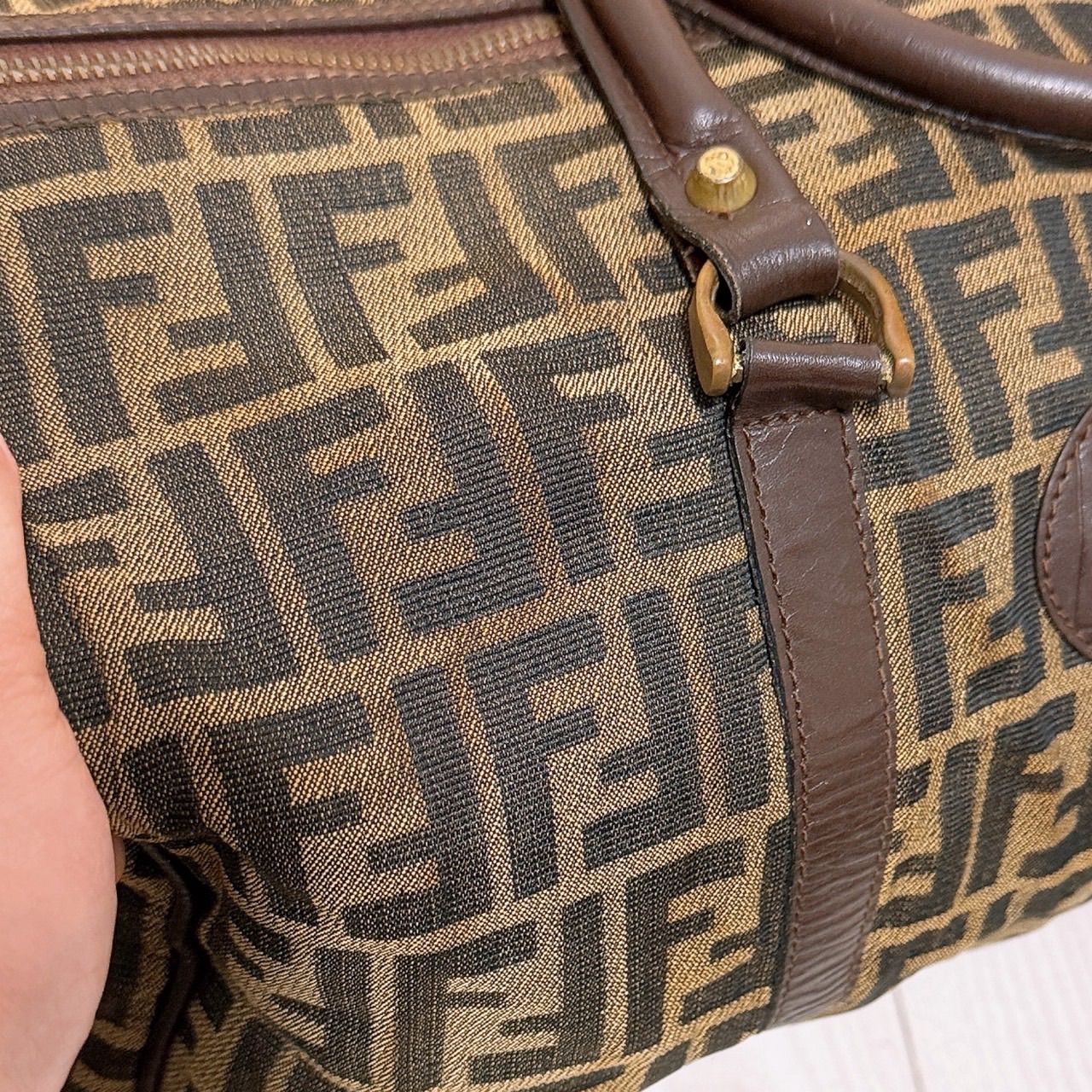 格安) FENDI(フェンディ)ボストンバッグ ハンドバッグ ズッカ柄 - メルカリ