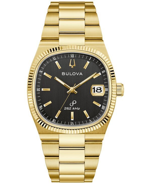 [Free Shipping] Bulova Mens Watch Accessory Mens Classic Super Seville GoldTone Stainless Steel Bracelet Watch 375mm G