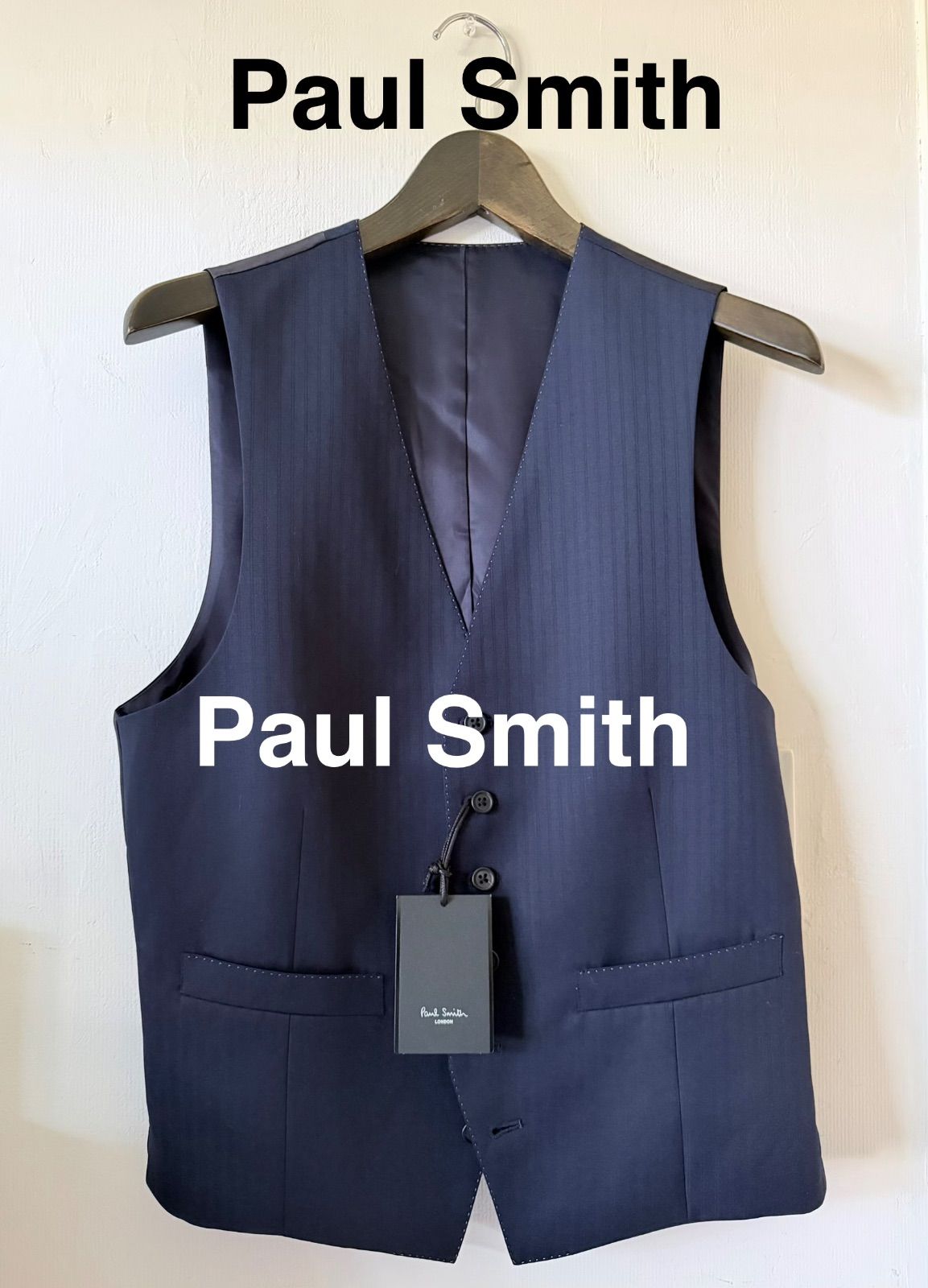 Paul Smith LONDON ベスト ストライプ柄 タグ付き 古着 ポールスミス