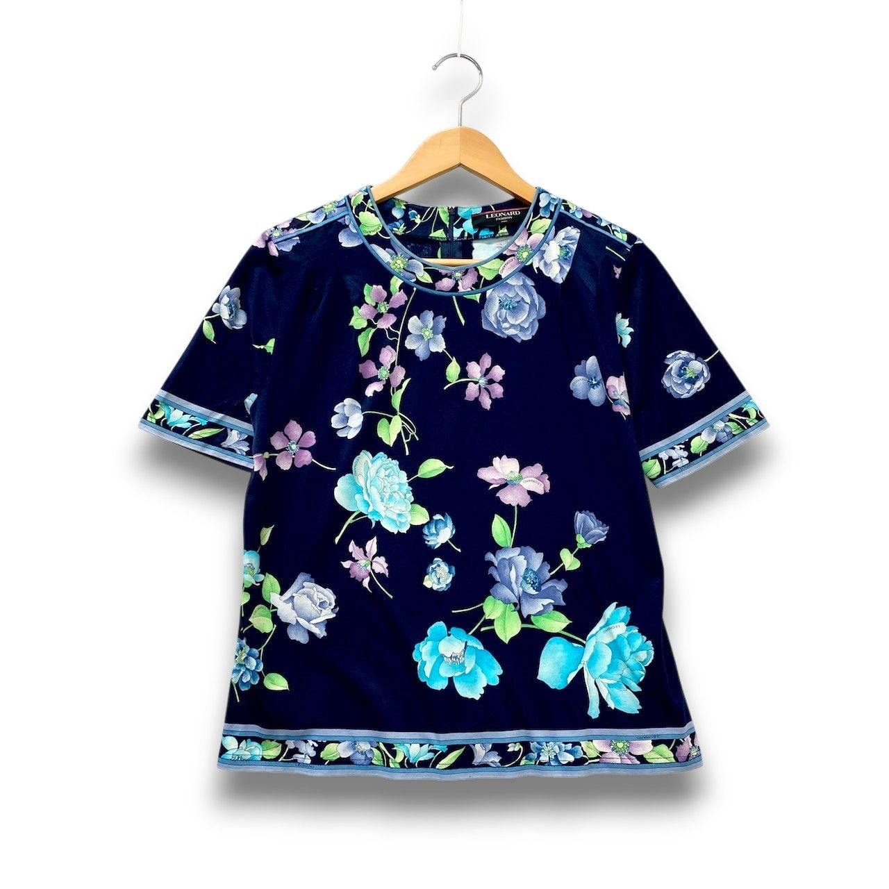 2c29 LEONARD FASHION レオナール 半袖Tシャツ カットソー 美しい花柄