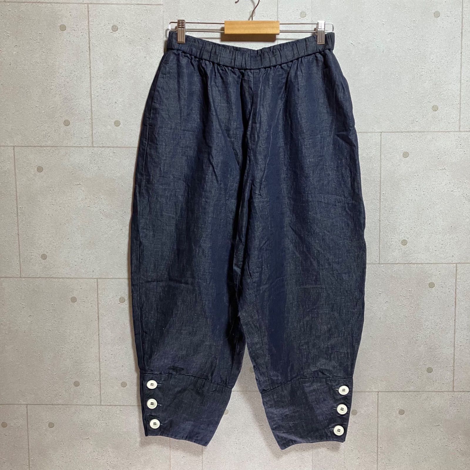 Gauze# ガーゼ コットン リネン サルエルパンツ ワイドパンツ イージー