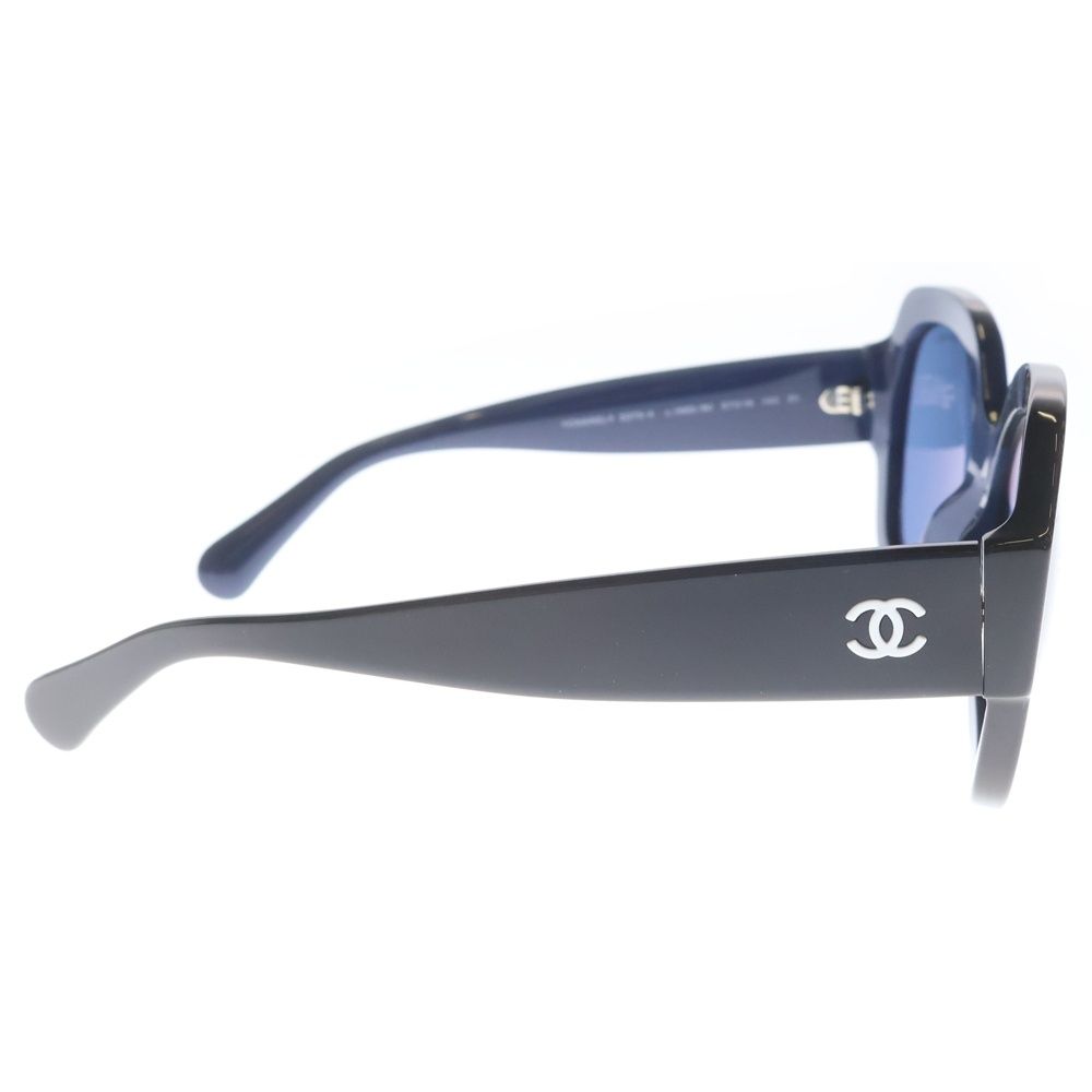 CHANEL (シャネル) ココマーク サングラス ブルー×ブラック 57□19