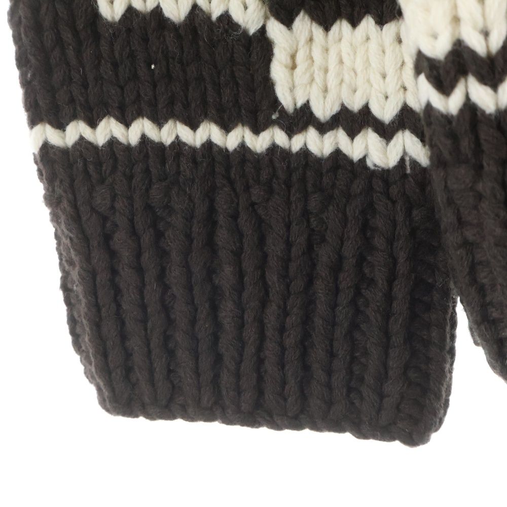 WTAPS ダブルタップス 14AW COWICHAN SWEATER 142MADT-KNM04 カウチン ウールジップアップニット セーター ブラウン WTAPS (ダブルタップス) 14AW COWICHAN SWEATER 142MADT-KNM04