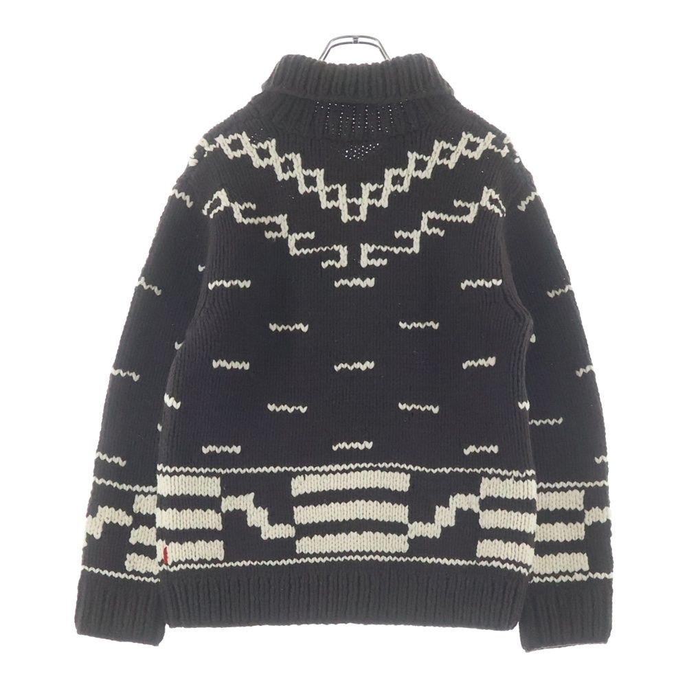 WTAPS ダブルタップス 14AW COWICHAN SWEATER 142MADT-KNM04 カウチン ウールジップアップニット セーター ブラウン WTAPS (ダブルタップス) 14AW COWICHAN SWEATER 142MADT-KNM04