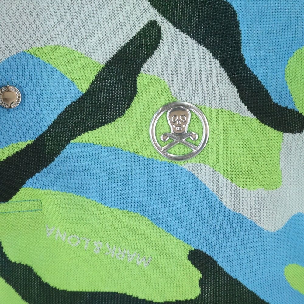 MARK&LONA (マークアンドロナ) 21SS Gauge Polo カモフラ スカル総柄
