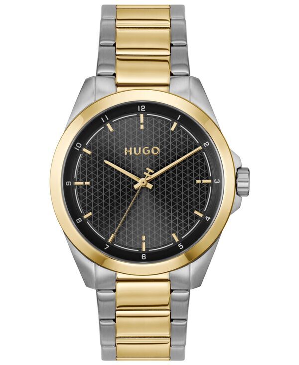 [무료 배송] Hugo Boss 남성용 시계 액세서리 남성용 솔기 쿼츠 스테인리스 스틸 이온 도금 얇은 골드 스틸 시계 425