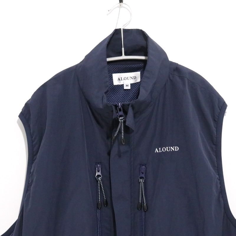 ALOUND VENTILATION NYLON VEST Mサイズ　ネイビー 中古A】 メンズM アラウンド ベンチレーション ナイロン ベスト ALOUND