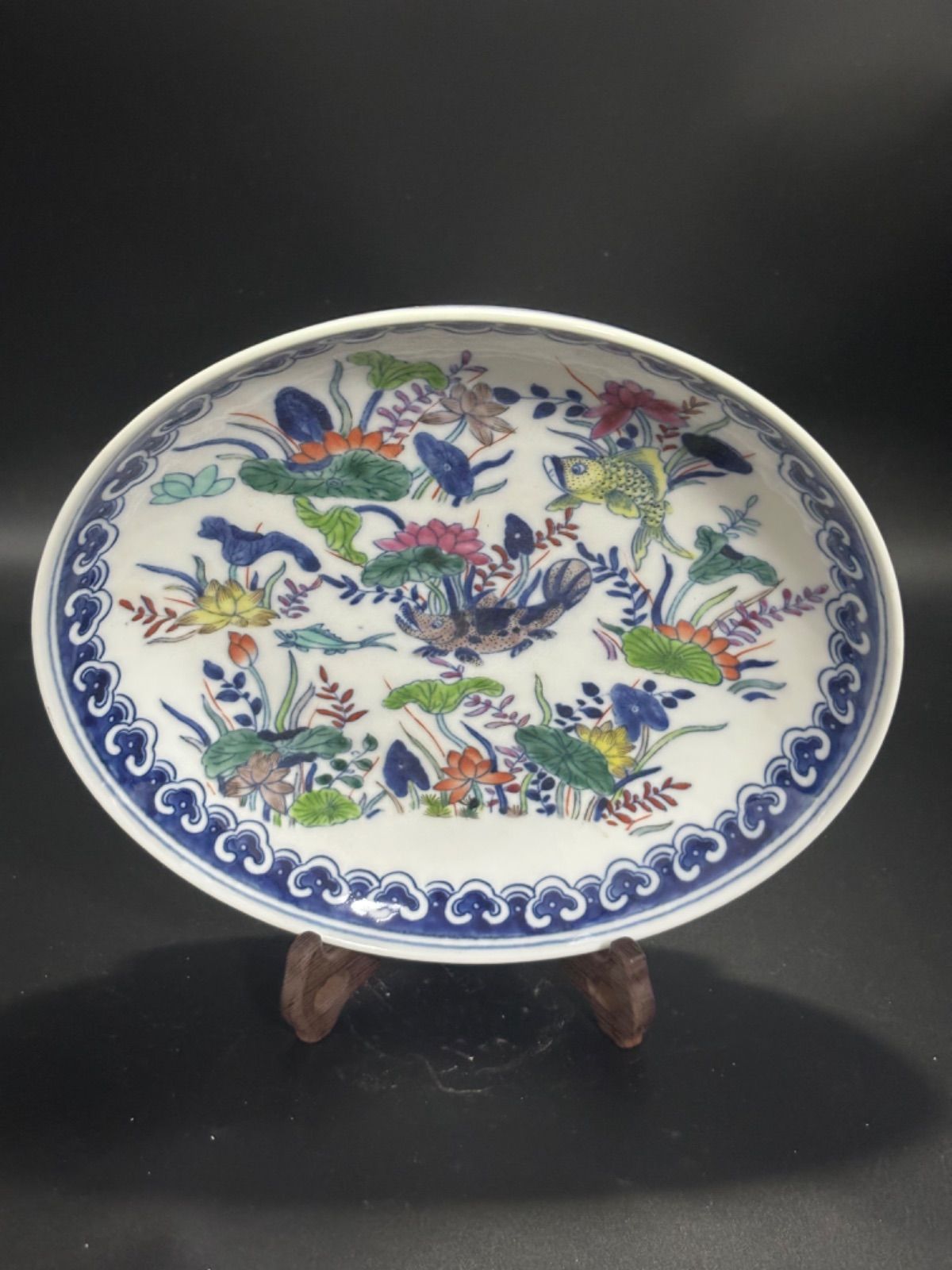 実家整理　古い陶器皿　中国？ 月末セール」中国古美術品 骨董品 陶磁器 陶器 皿 - メルカリ