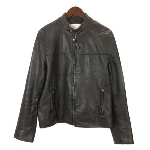 美品 コーチ シングルライダース レザージャケット ラムレザー ブラック M コーチ COACH ラムレザー シングル ライダース M ブラック F87432