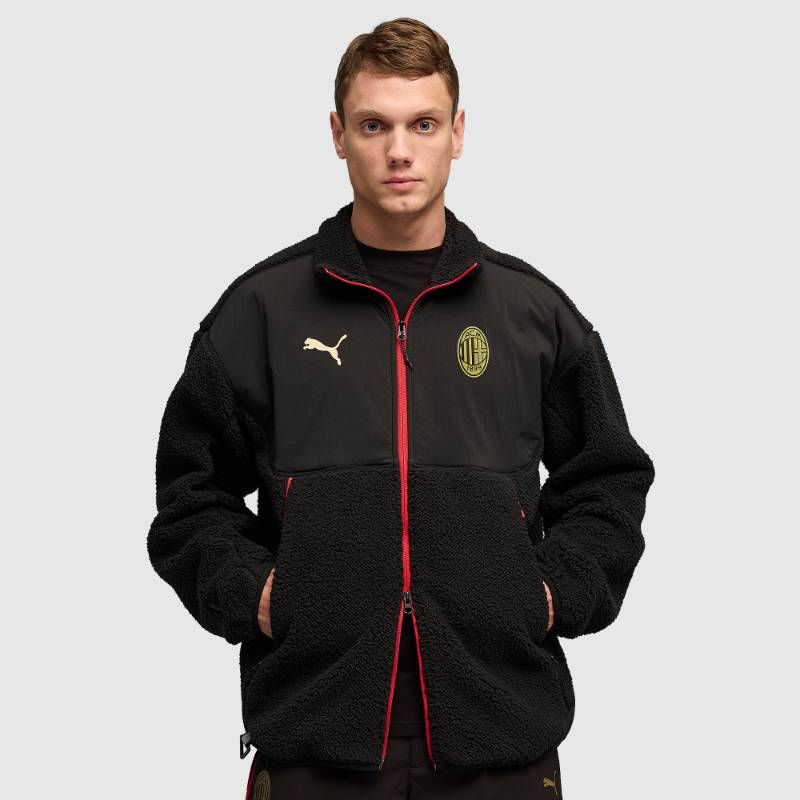 【送料無料・匿名配送】Puma プーマ ACミラン 25/26 公式 シェルパ ジャケット 黒 フリース 新品 正規品