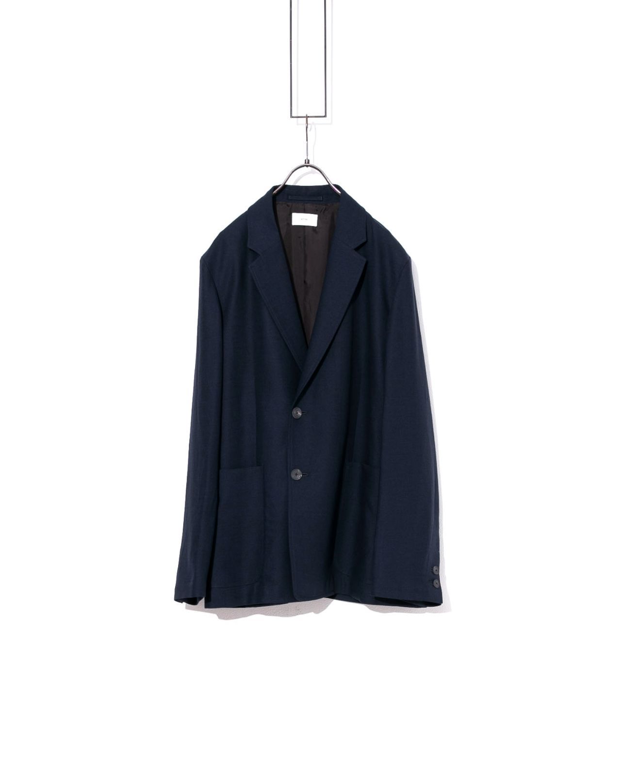 ATON エイトン TWIST WOOL LINEN SEMI DOUBLE JACKETリネンウール