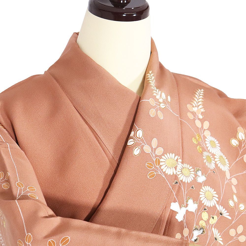 訪問着 袷 正絹 暈し 菊 梅 南天 熨斗文 Mサイズ ki27523 20％off 