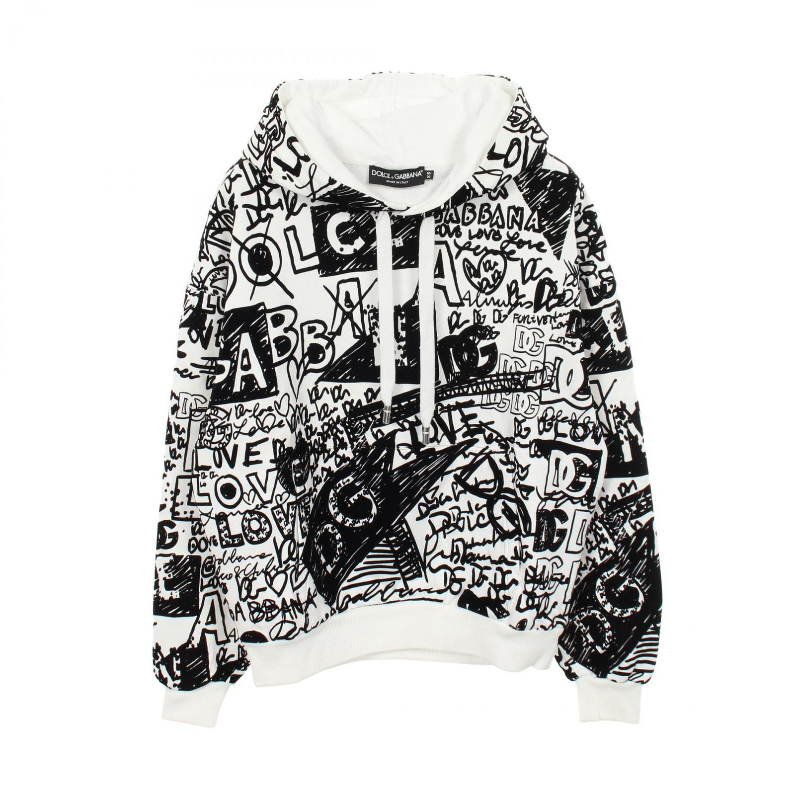 ドルチェアンドガッバーナ DOLCE & GABBANA パーカー FLOCKED GRAFFITI 