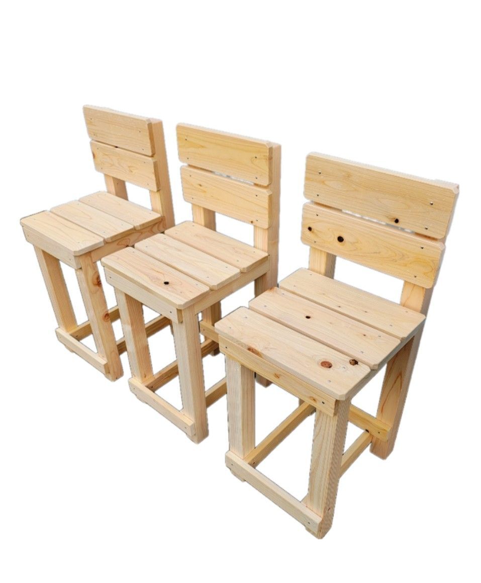 送料無料 新品 椅子 木製 イス ハンドメイド 1脚 2脚 3脚 大工