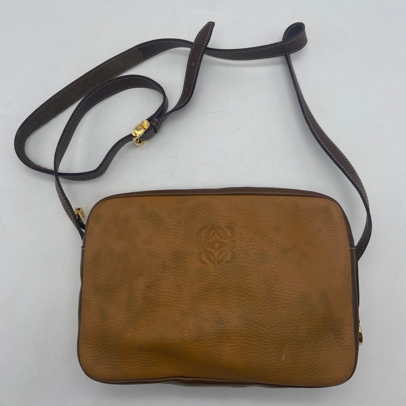 LOEWE ロエベ ショルダーバッグ レザー ブラウン キャメル 斜め掛け 