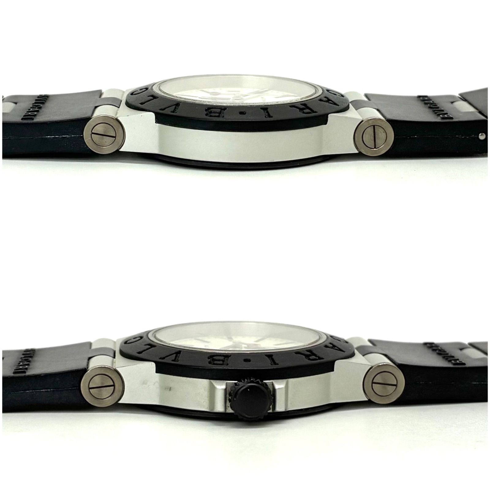 ◇BVLGARI◇ブルガリ アルミニウム クオーツ デイト AL32TA 腕時計 