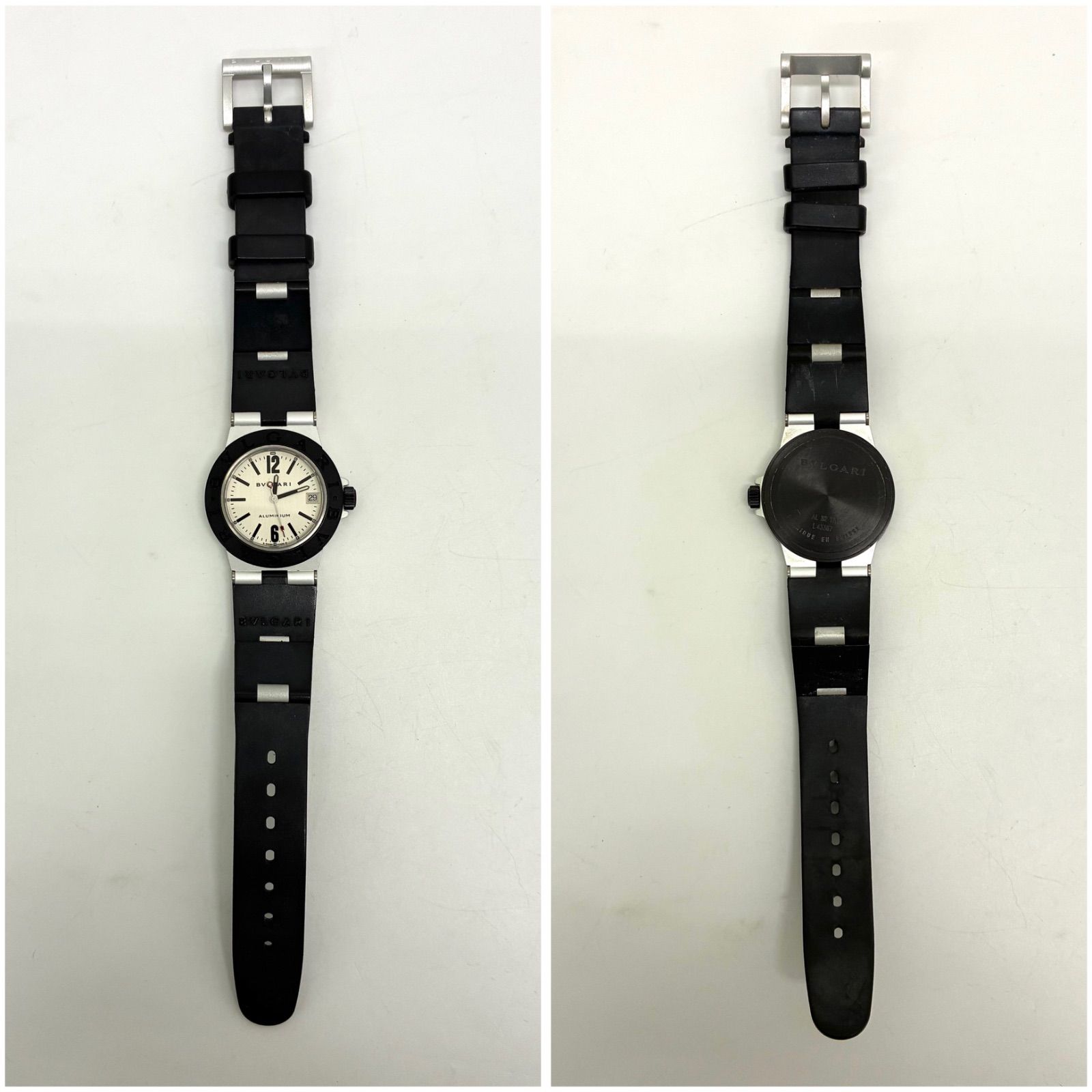 ◇BVLGARI◇ブルガリ アルミニウム クオーツ デイト AL32TA 腕時計 