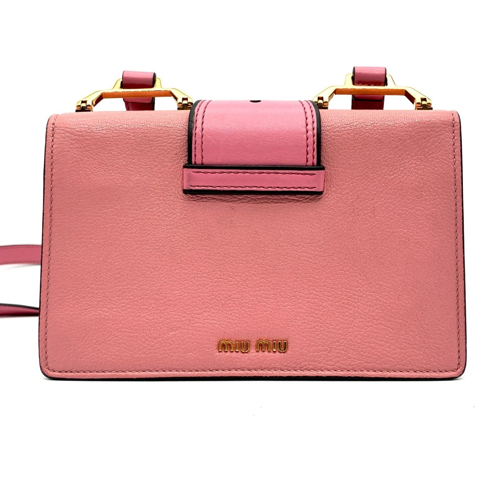 美品 miumiu ミュウミュウ マドラス ショルダーバッグ クリスタル 