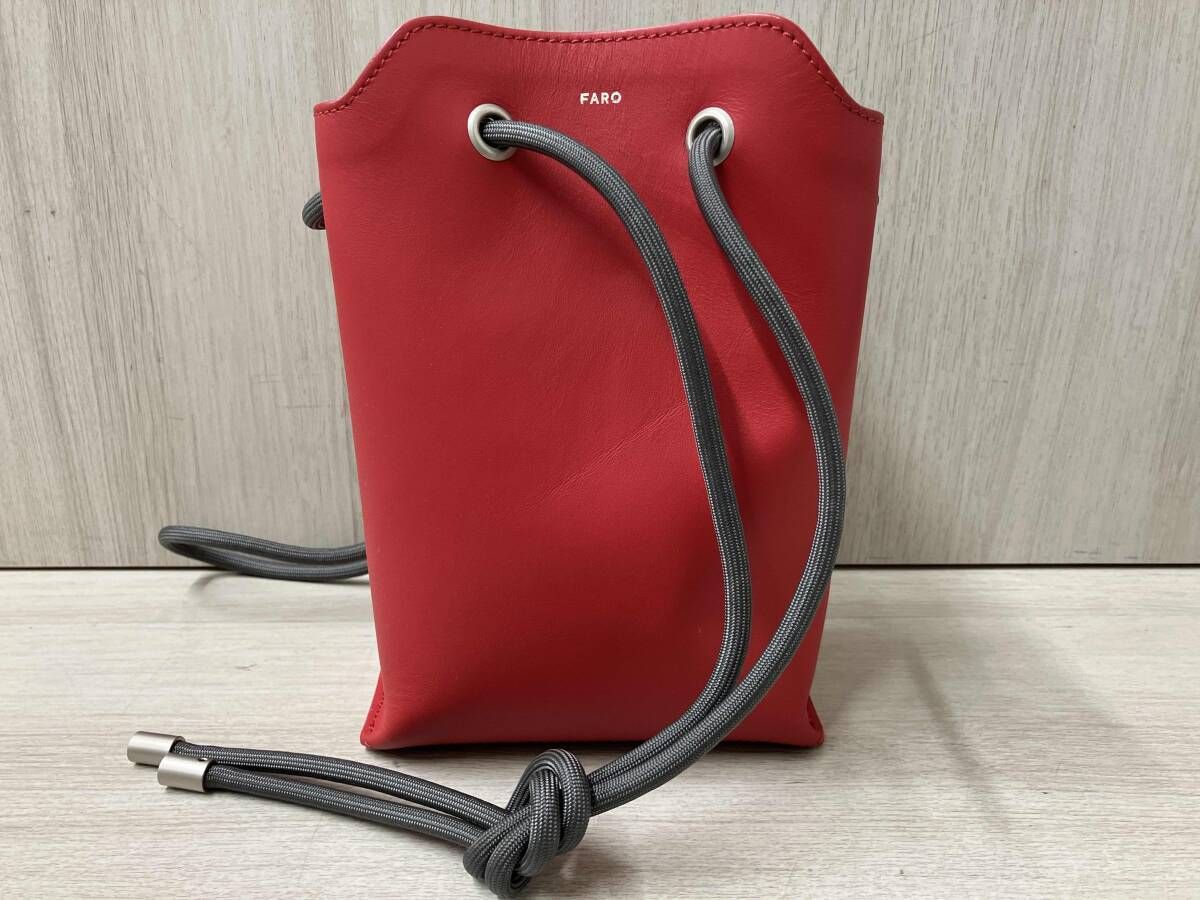 FARO ファーロ Calma shoulder Mini ショルダーバッグ レッド 保存袋 