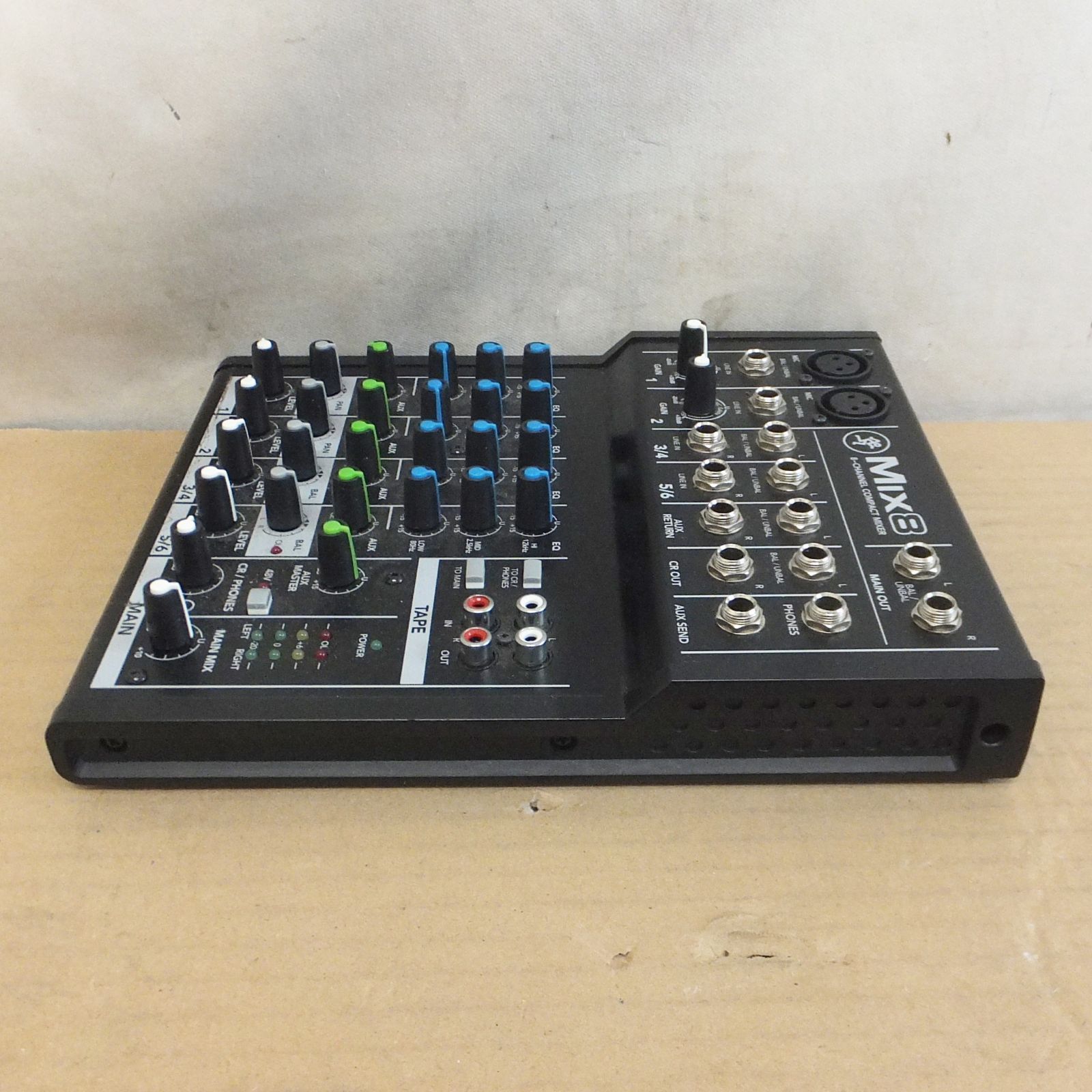 S003【希少】Mackie 8チャンネルコンパクトアナログミキサー「Mix8