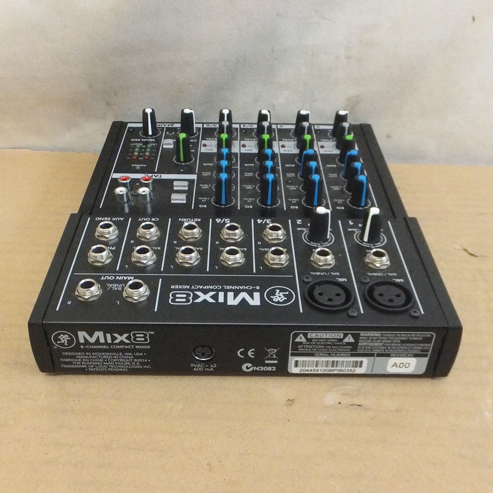 S003【希少】Mackie 8チャンネルコンパクトアナログミキサー「Mix8
