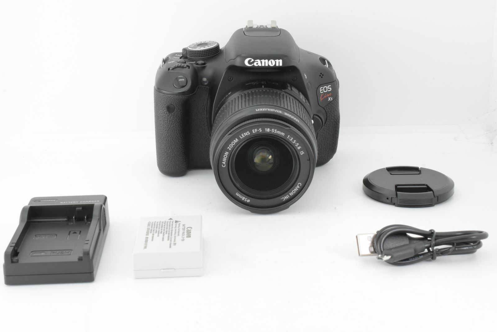 CANON KiSS X5 EF-S 18-55mm レンズ シャッター数-不明 【公式通販】
