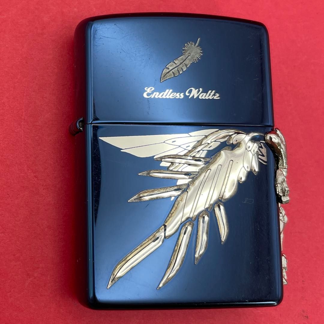 15590✨zippo ガンダムW Endless Waltz 羽根装飾ライター Zippo ガンダムW エンドレスワルツ 立体メタル貼り 羽根装飾 2005年4
