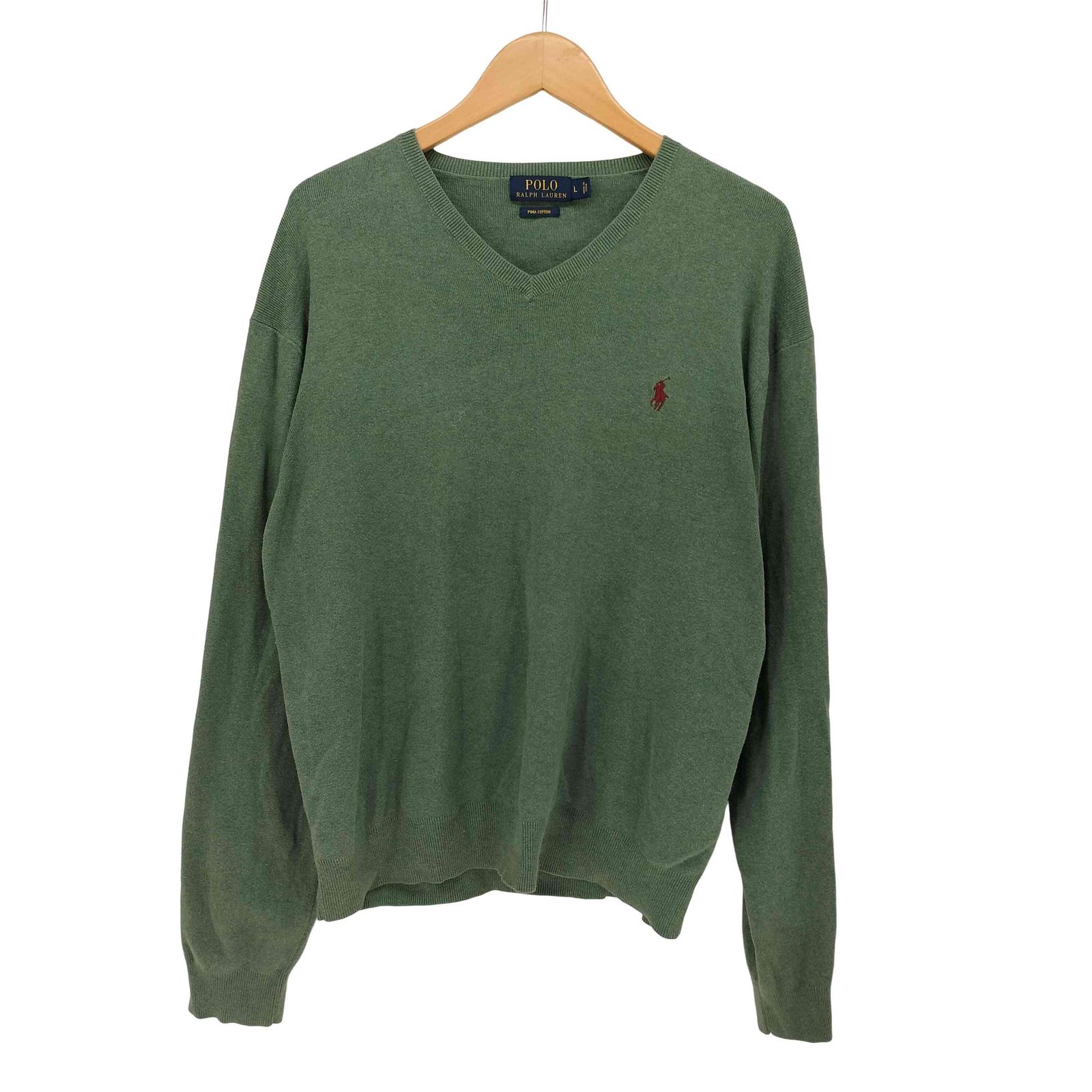 ポロラルフローレン POLO RALPH LAUREN PIMA COTTON ポニー刺繍 V 