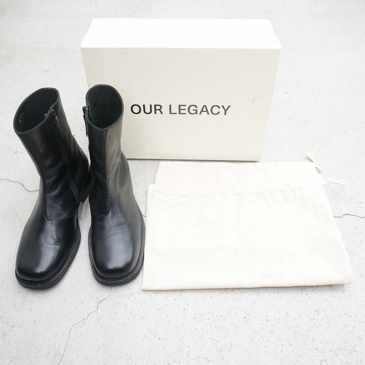 正規 美品 OUR LEGACY アワーレガシー COCBB CAMION BOOT レザー 