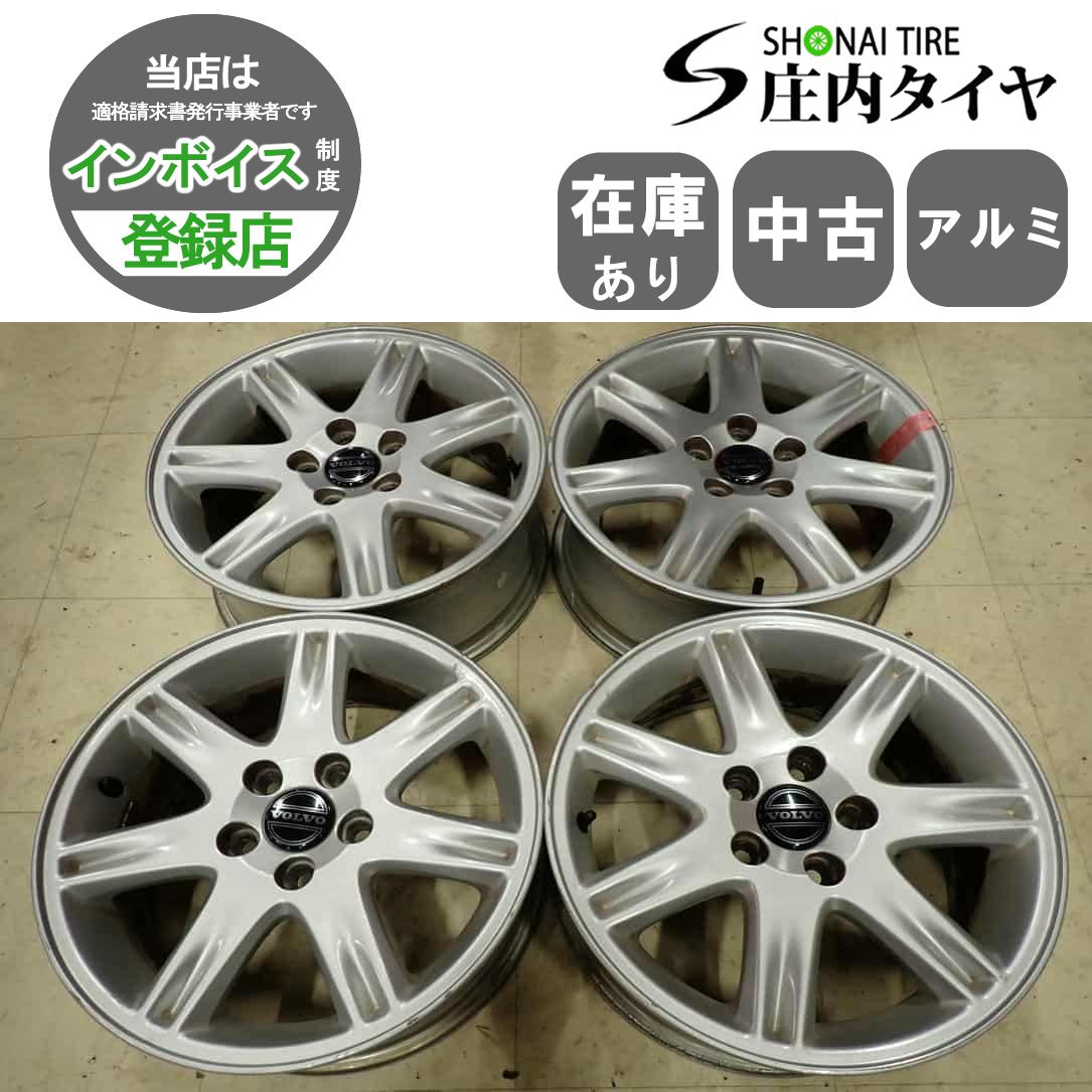 4本SET 会社宛 送料無料 16×6.5J ボルボ 純正 アルミ ホイール 5穴 PCD 