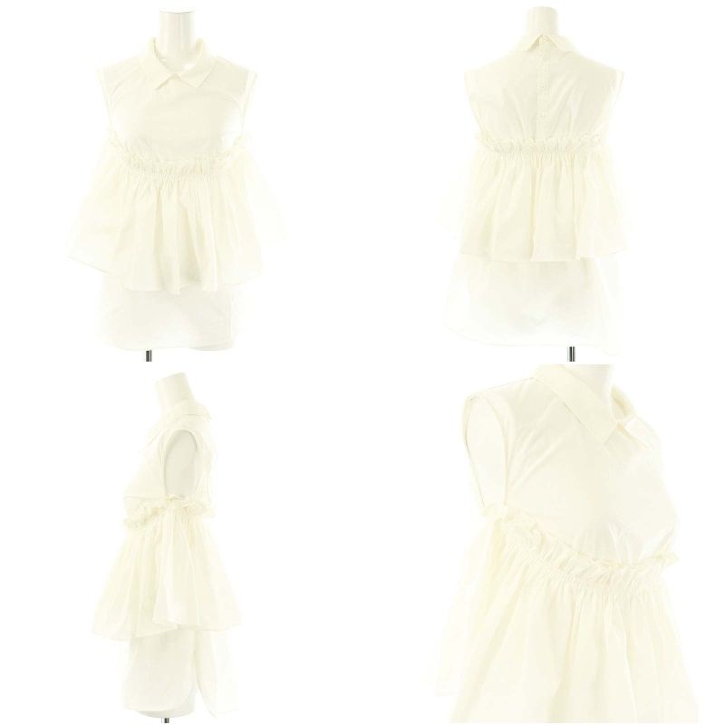 ラフロー roughlow 23SS 4way frill blouse ブラウス ノースリーブ F