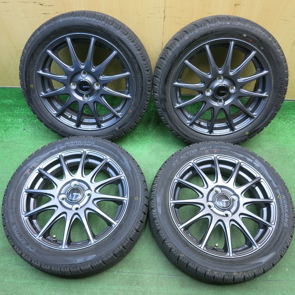 超バリ溝！25年！キレイ！ほぼ10分☆スタッドレス 165/55R15 ナンカン 