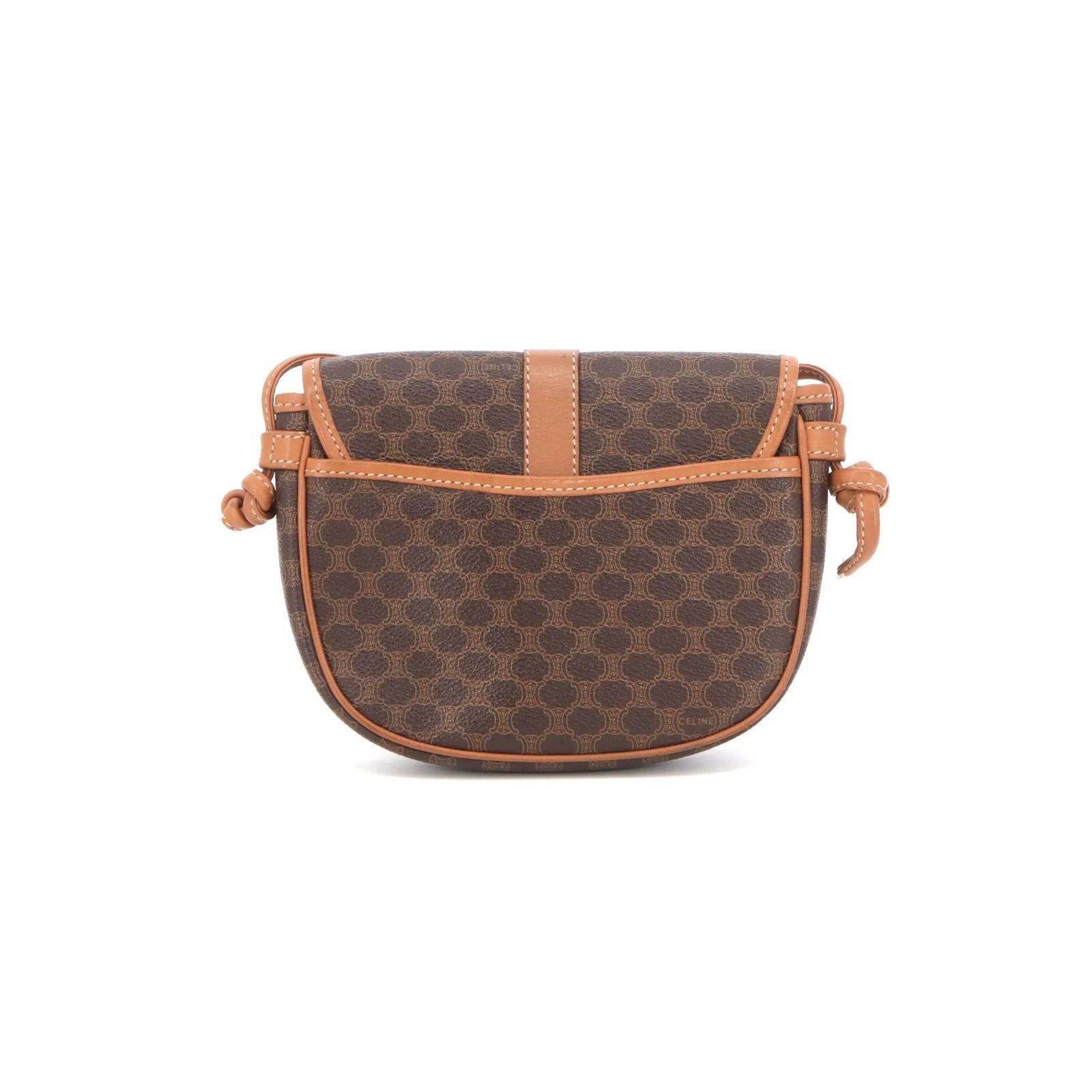 中古】美品 CELINE Brown Macadam Shoulder Bag ヴィンテージ セリーヌ 