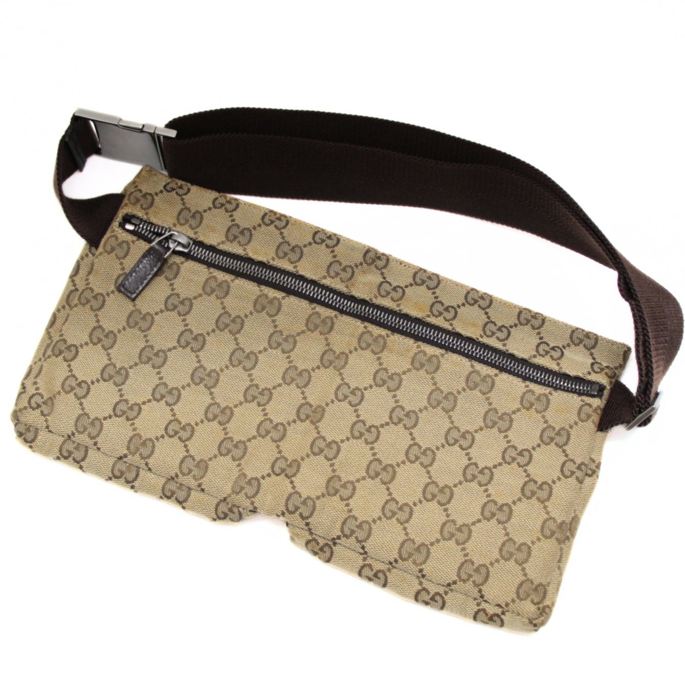 グッチ GUCCI GG柄 ウェストポーチ ショルダーバック キャンバス 