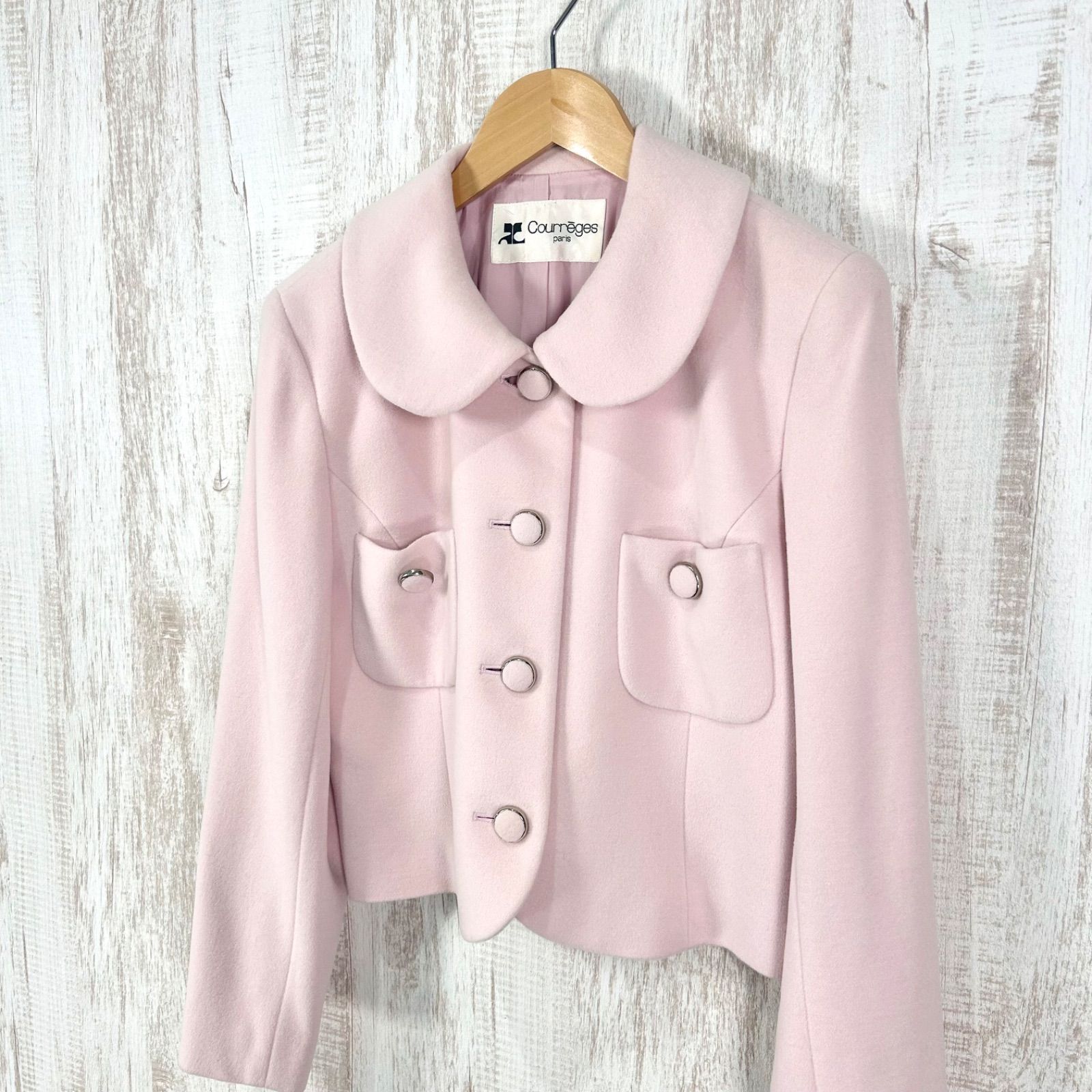 Courreges クレージュ ウール テーラードジャケット スカート