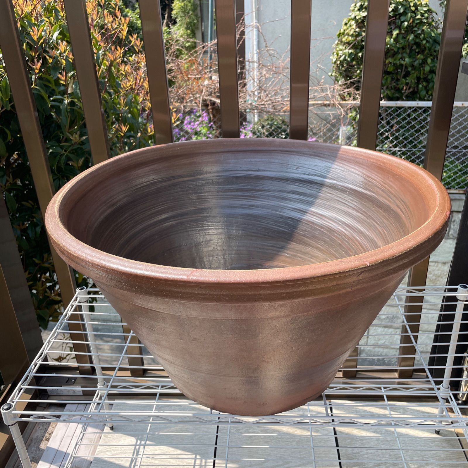 深鉢 2尺 大谷焼 ＜森陶器＞ メダカ鉢 金魚鉢 睡蓮鉢 陶器 日本製59×32 深鉢 2尺 大谷焼 ＜森陶器＞ メダカ鉢 金魚鉢 睡蓮鉢 陶器 日本製59×32