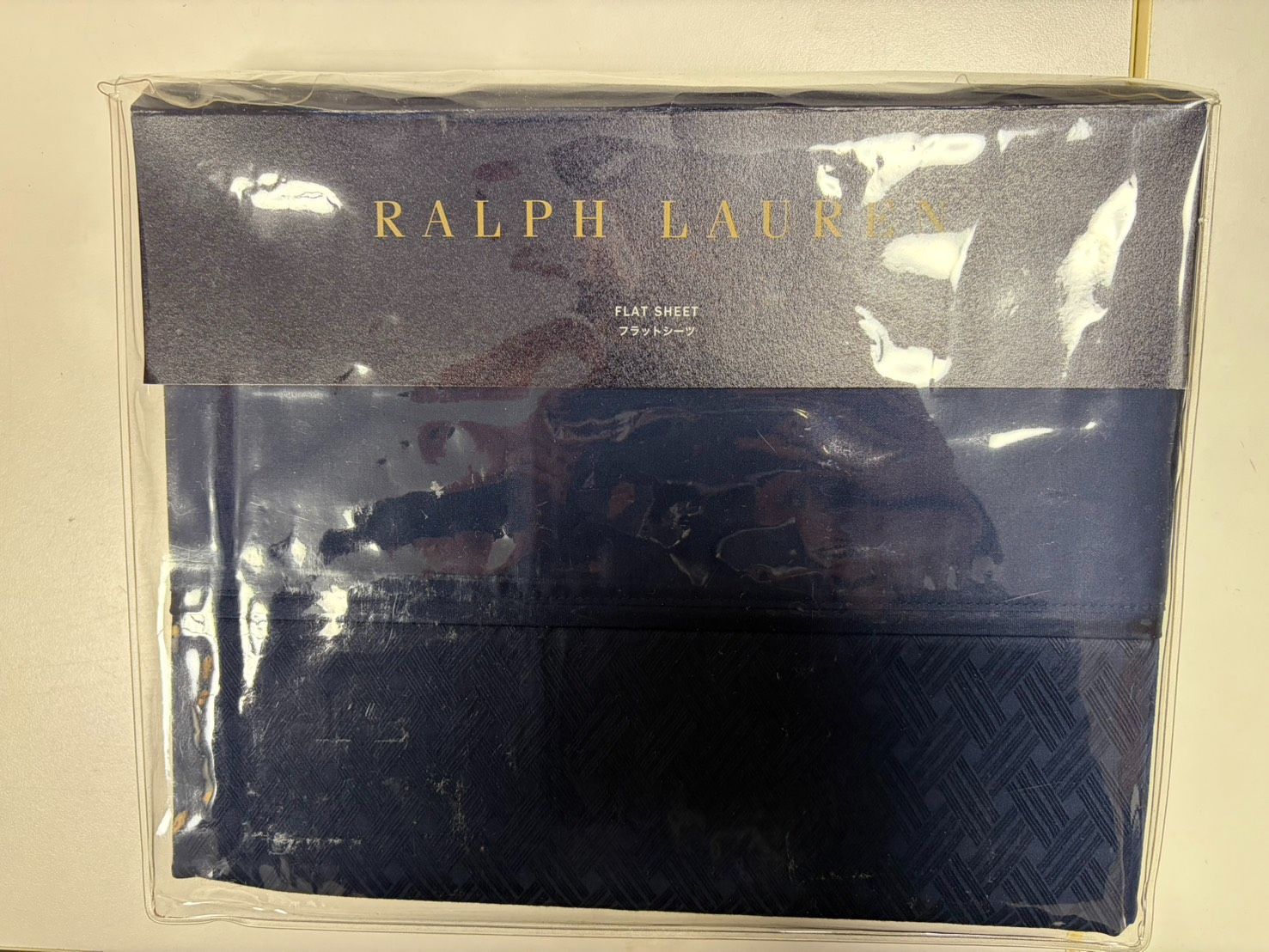 [最終値下げ]RALPH LAUREN HOME　ベッドフォード ジャカード フラットシーツ D