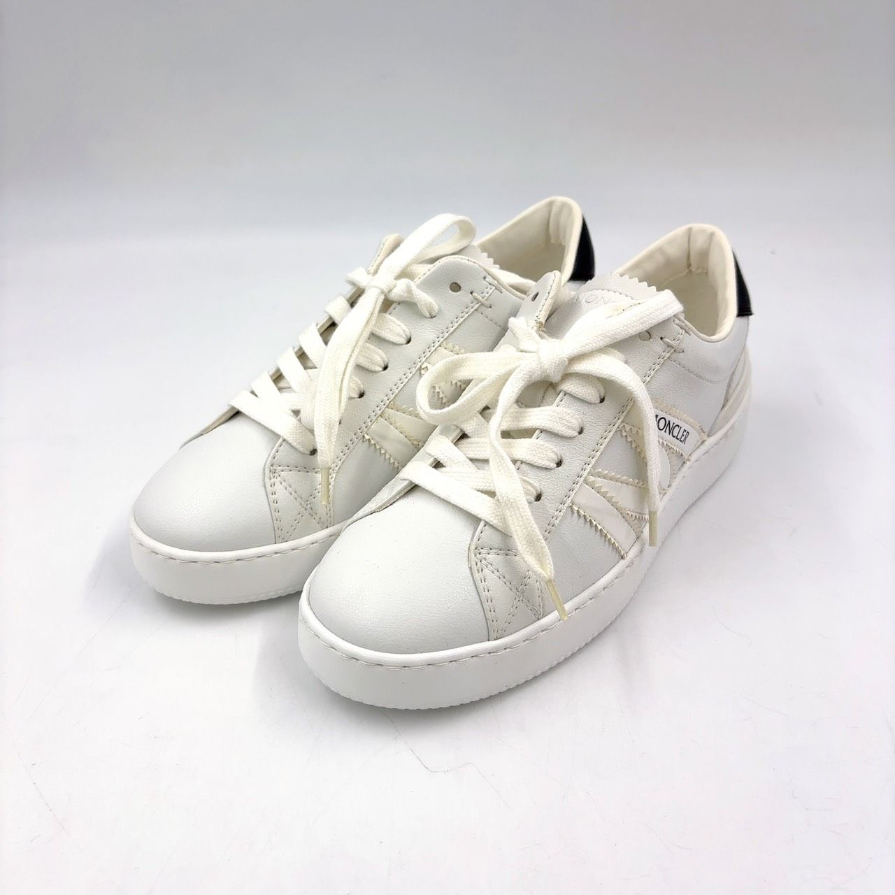 MONCLER Monaco M ローカット レザー×ラバー ブラック×ホワイト 