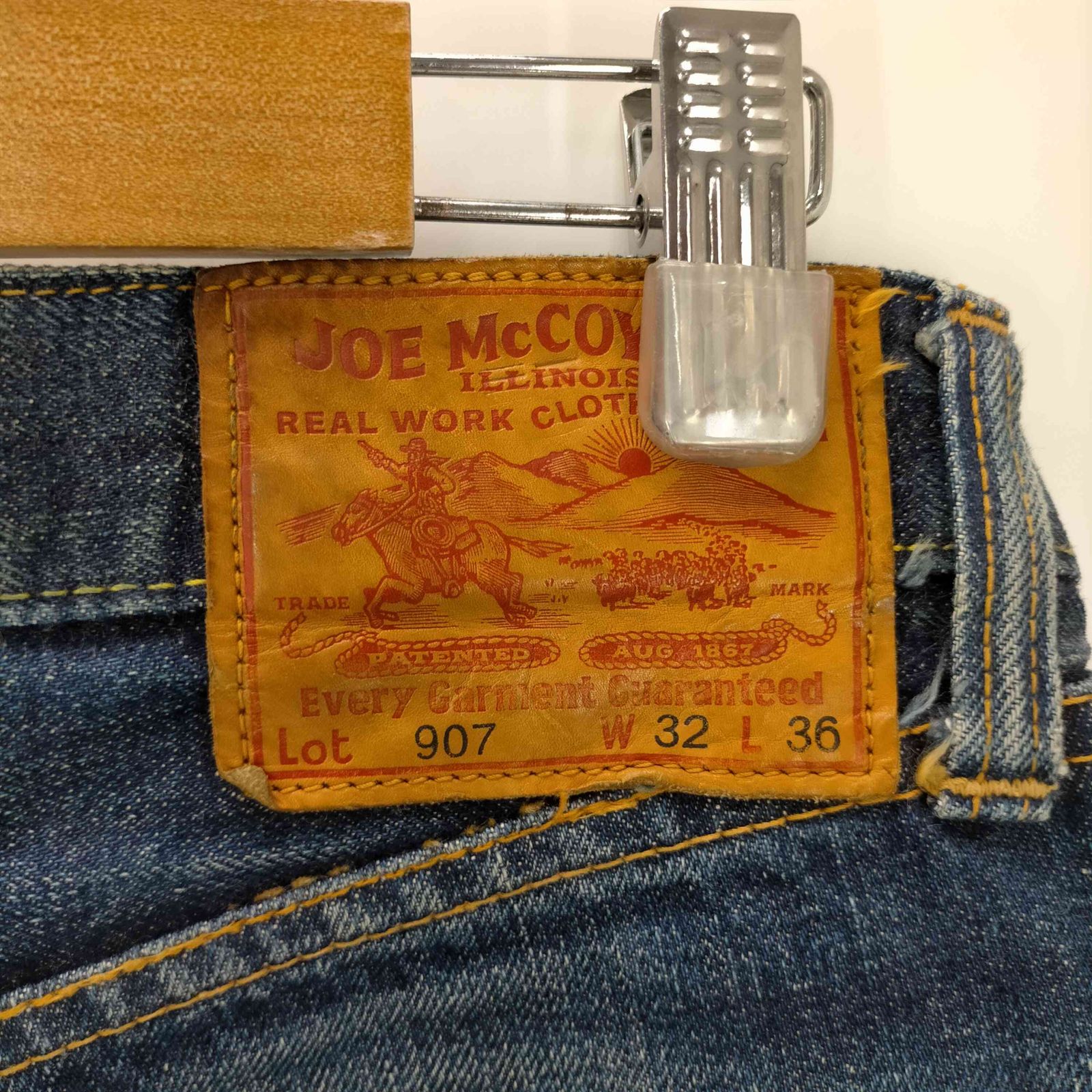 ジョーマッコイ JOE McCOY 旧マッコイ 907 革パッチ Vステッチ