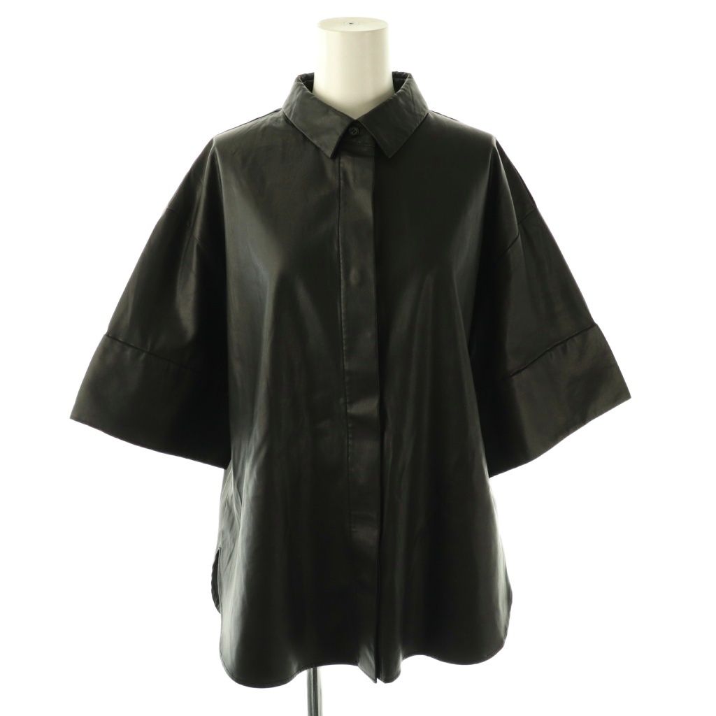 リムアーク rim.ark Fake leather standard SH シャツ 38 ブラック /DO 