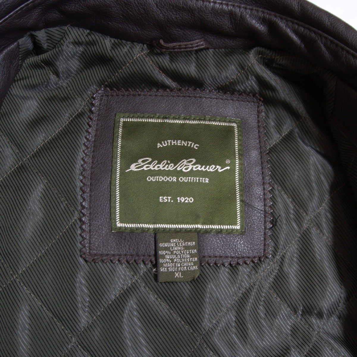 美品】EDDIE BAUER【レザー カーコート】XL ダークブラウン エディー