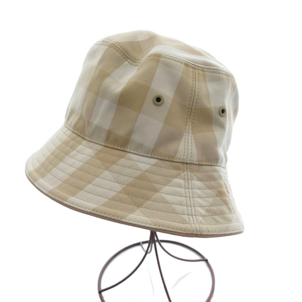 Burberry バケットハット チェック柄 ベージュ オンライン