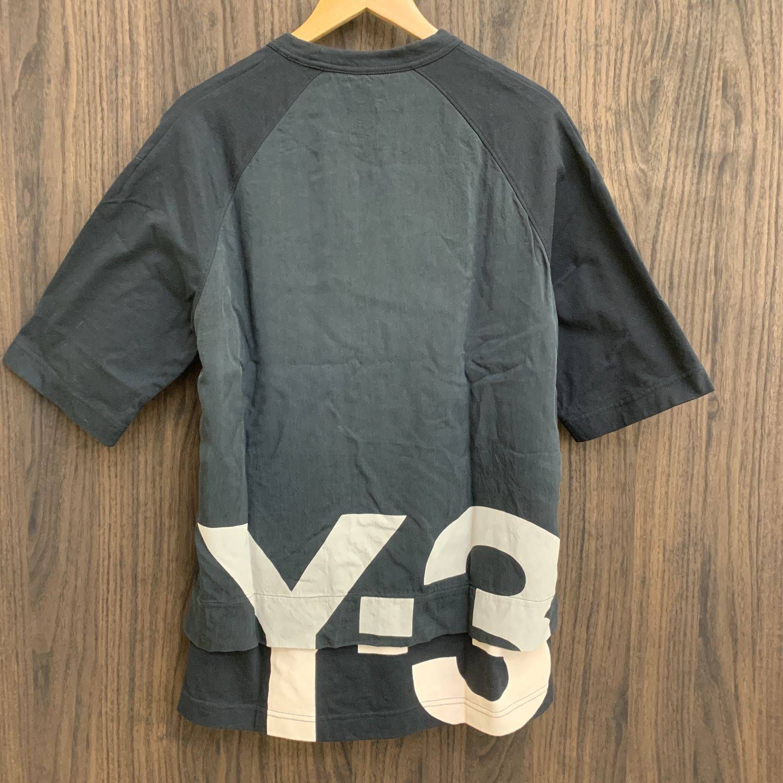 サイズ：S】Y-3 (ワイスリー) M SHADE RAW JERSEY GFX SS TEE LOGO 