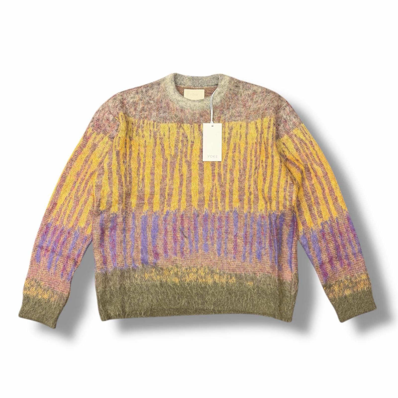 参考上代57200円 未使用 YOKE 25SS TREE JAQUARD MOHAIR SWEATER ジャガードモヘヤセーター ニット ヨーク YK25SS0959S ORKER 1 （12135M） 参考上代57200円 未使用 YOKE 25SS TREE JAQUARD MOHAIR SWEATER