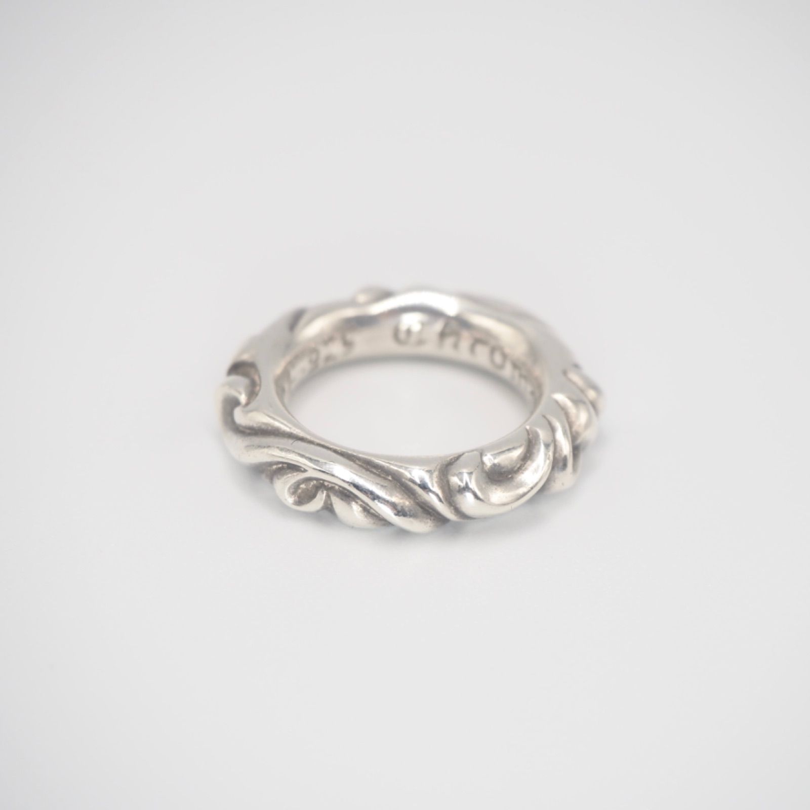 CHROME HEARTS 約6号 スクロールバンド リング シルバー925 クロム